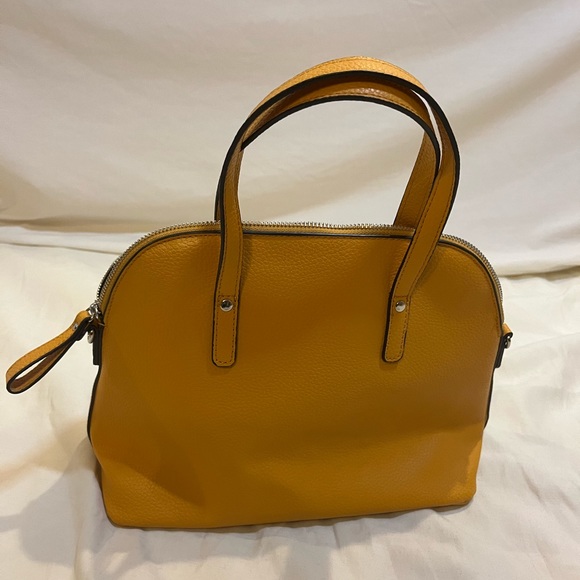 Satchel with removable strap by Nanette Lepore in yellow faux leather - Picture 4 of 9